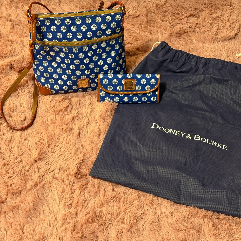 Dooney & Bourke Navy Crossbody Bag and Wallet Set